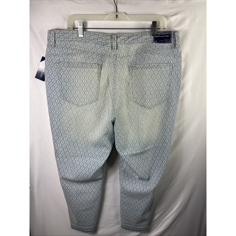 Bandolino Lisbeth Curvy Capri Super Luxe Denim Lisbon Pattern NWT Size 18 - Picture 2 of 7